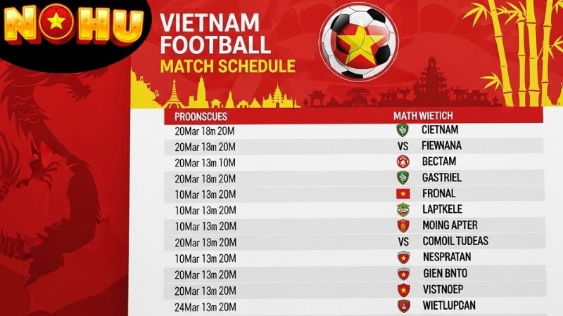 Kết quả và bảng xếp hạng đội tuyển Việt Nam